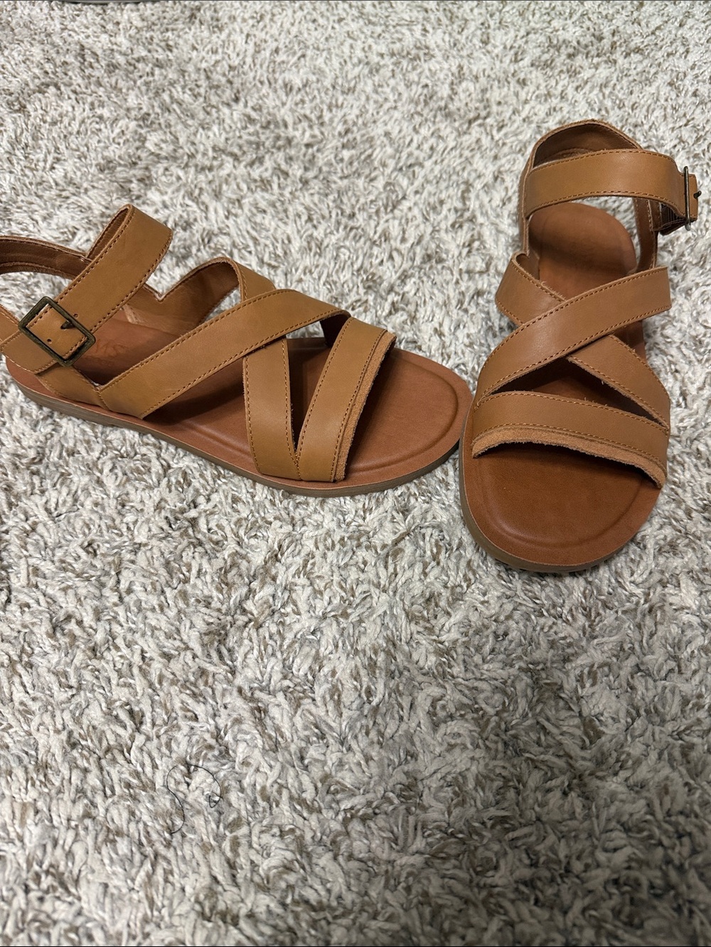 Toms Women’s Tan Crisscross Strap Sandals